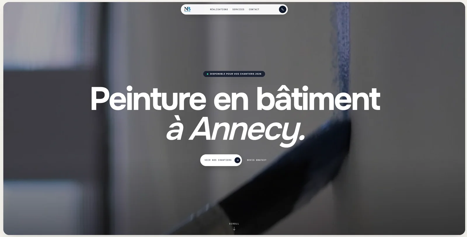 Site web de NB Peinture — Peinture en bâtiment, Annecy